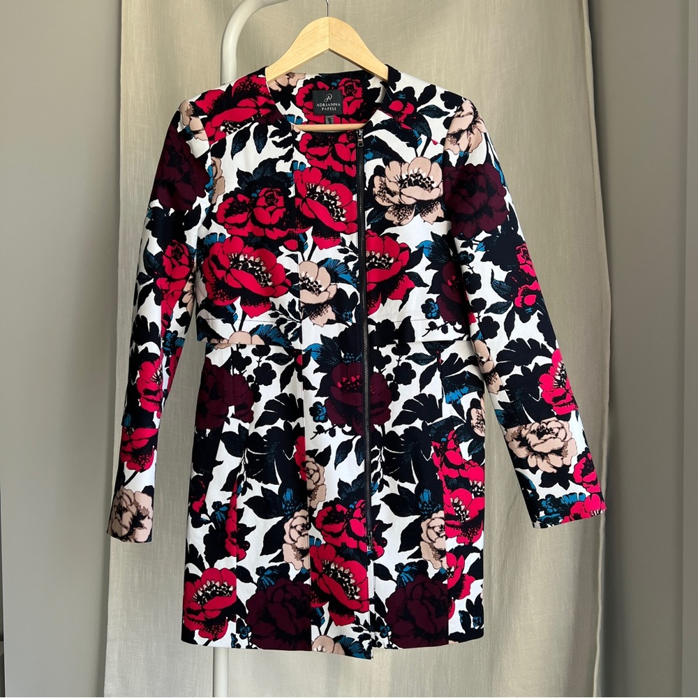 Adrianna Papell Floral Coat